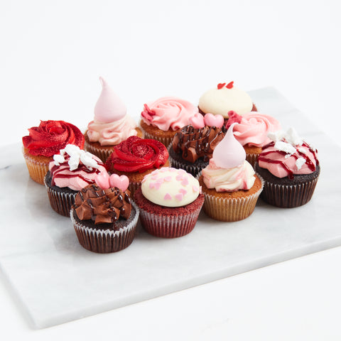 valentines cupcake selection