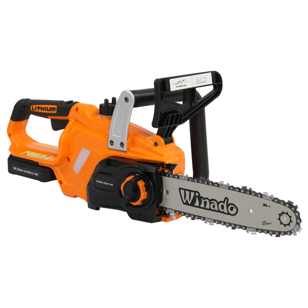 20V 10in 2.0AH Cordless Lithium Battery with Fast Charging Dock Charging Saw Orange - Fast Charging Dock Wood Cutter - Power Share Cordless Chainsaw