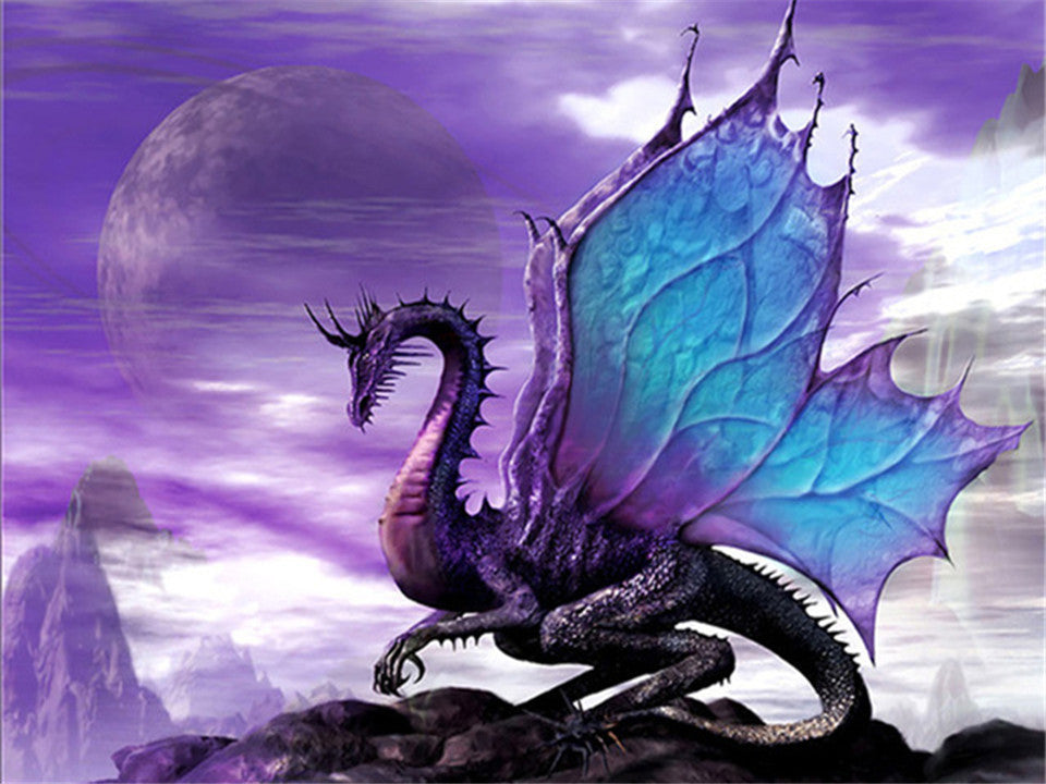 Aqua Dragon Fantasy 5D Diamond Painting Kit