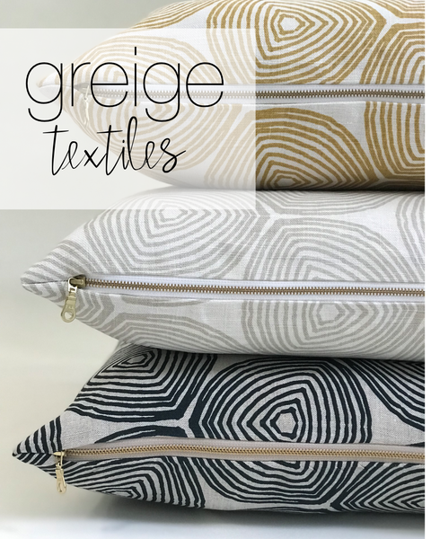 greige textiles hand drawn designs hand printed in california on belgian linen greige studio  ward  in heron on oyster