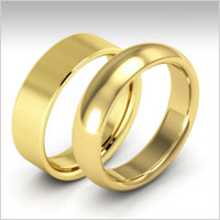 10K Yellow Gold Heavy Weight Wedding Bands