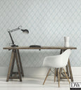 Vertex Blue Diamond Geometric Wallpaper