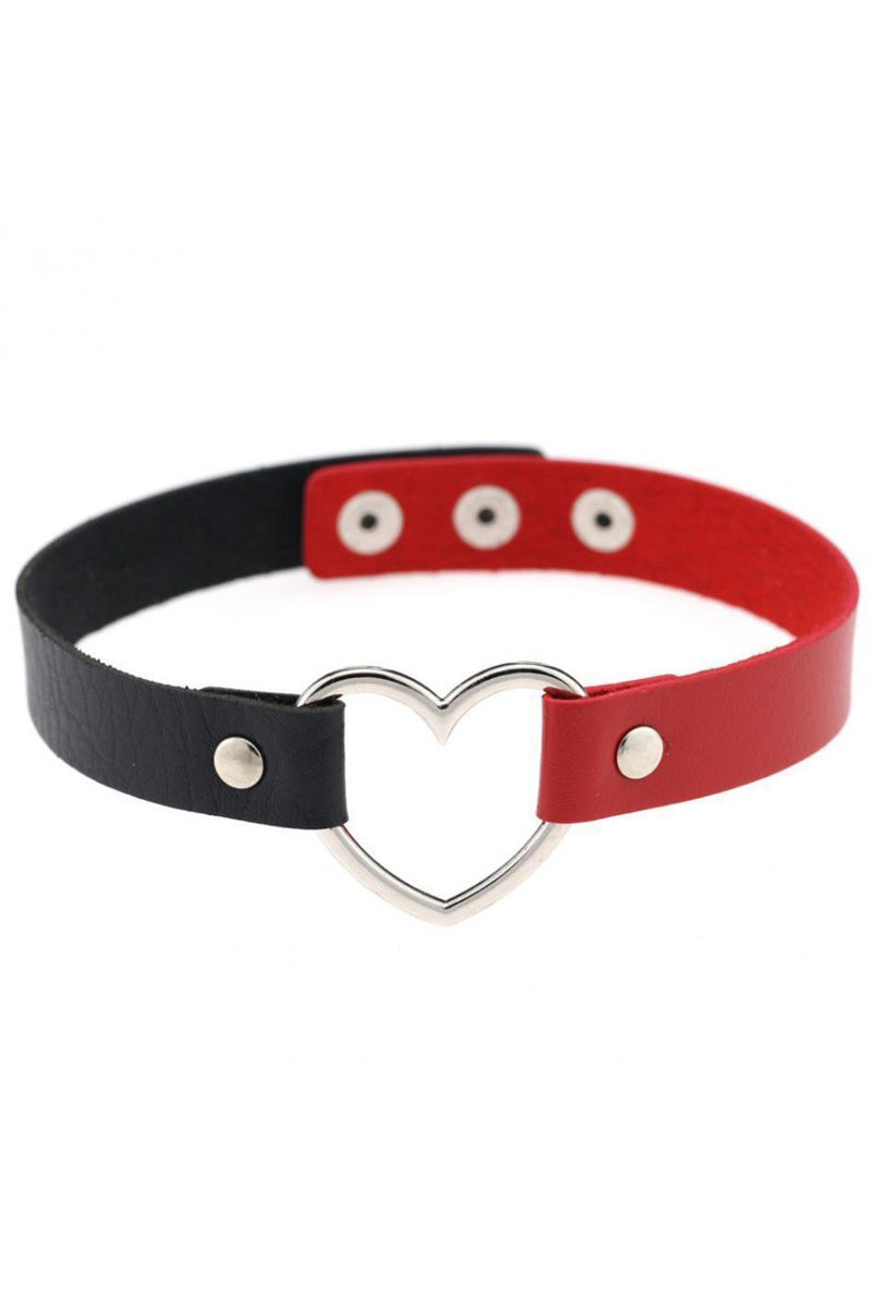 Black and Red Gothic Heart Choker