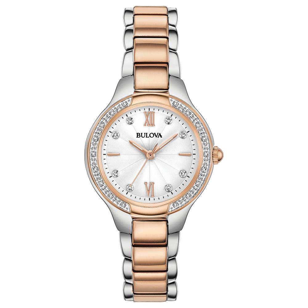 bulova gold diamond watch