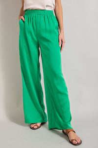 Satin Staple Straight Leg Pant