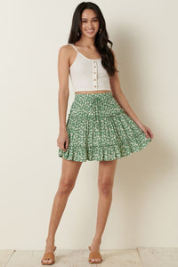 Ditsy Floral Tiered Skirt