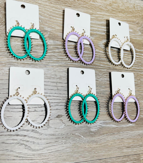 Studded Color Joy Hoops