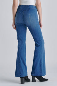 Hi-Rise Pull On Flare Jean