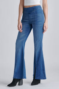 Hi-Rise Pull On Flare Jean