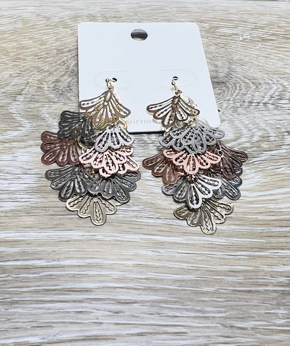 Bohemian Metallic Cutout Dangles