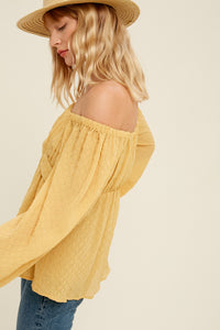 Free Spirit Textured Long Sleeve Top