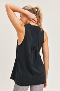 Gathered Back Flow Tank Top