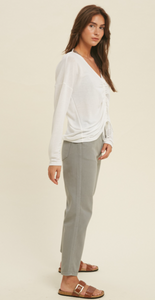 Mood Changing Ruched Knit Sweater