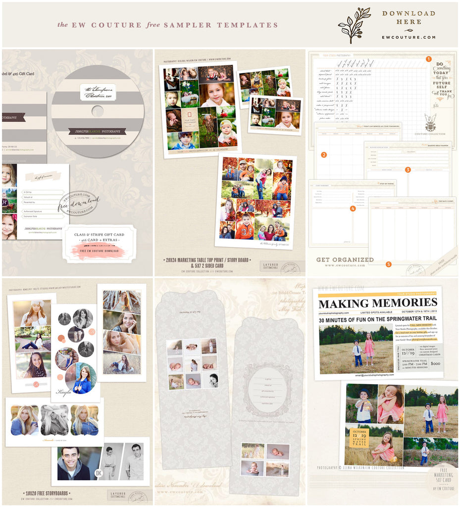 ew-couture free photographer photo-templates SAMPLER preview