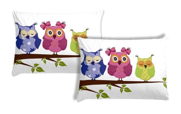 Coppia Federe Letto - Gufi in a row