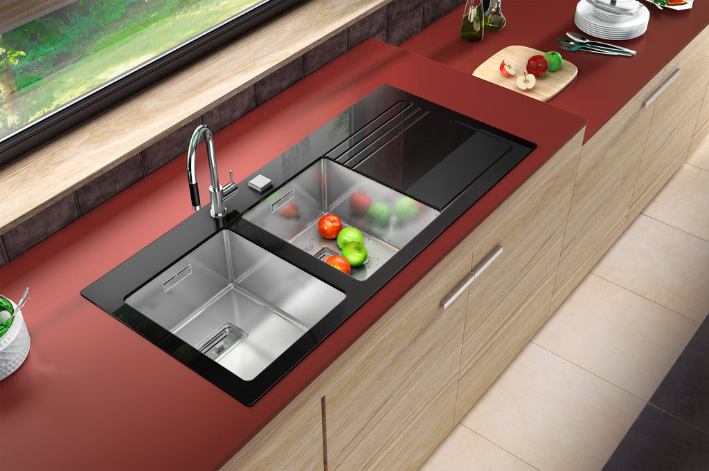 Rodi Elite Minimalist Box Lux 75 Double Kitchen Stainless Steel Sink 29