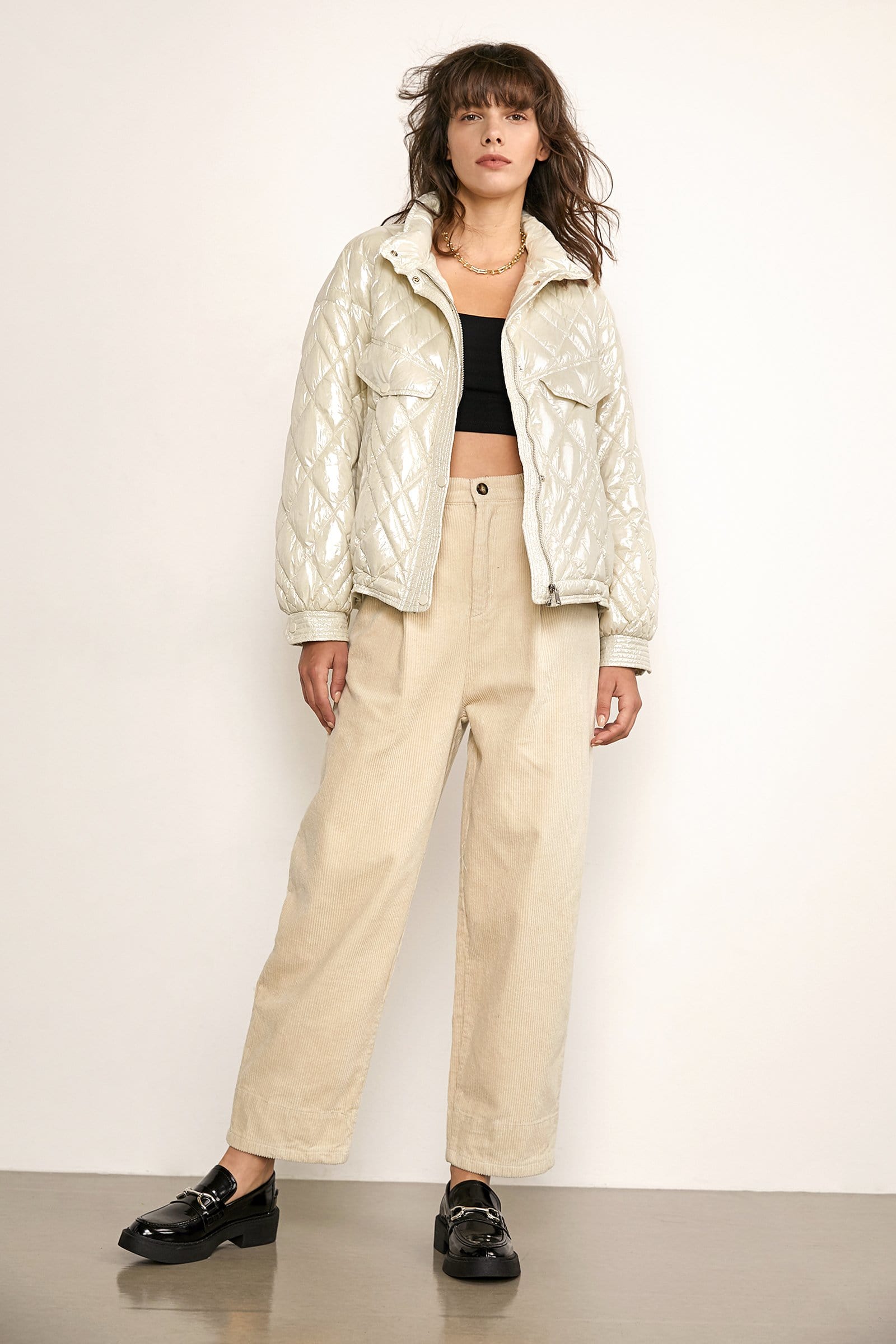 

Brisk Ivory Puffer Jacket