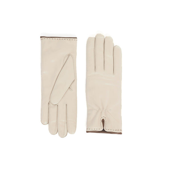 cream winter gloves