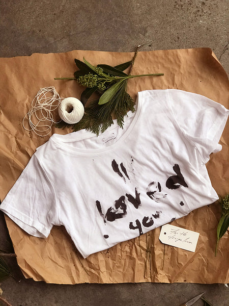 If they love streetsyle tshirts and statement tees, the I loved you today tshirt is for them. Boyfriend white tshirt. 