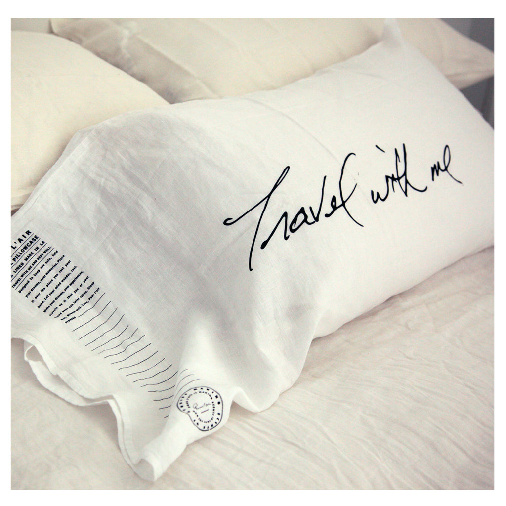 Travel pillowcase make a great gift idea for the travel lover. Linen pillowcase. Cotton pillowcase. Home decor gift idea. 