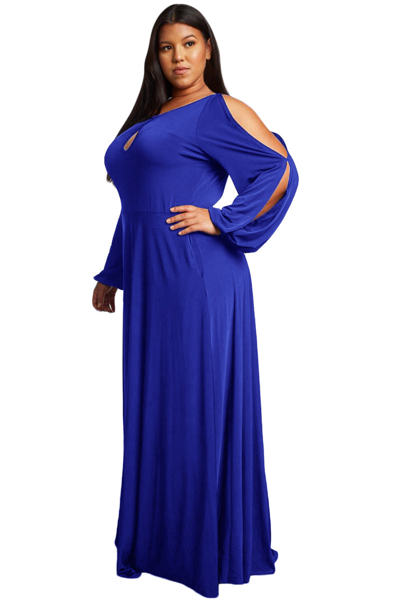 plus size maxi dress with sleeves