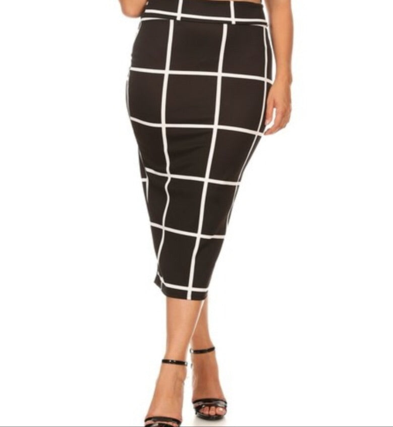 white pencil skirt plus size