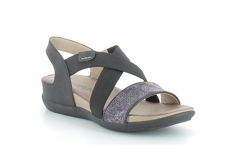 CIPRIATA 'FLORA' L 011 Crossover Touch Fasten Summer Sandals Pewter
