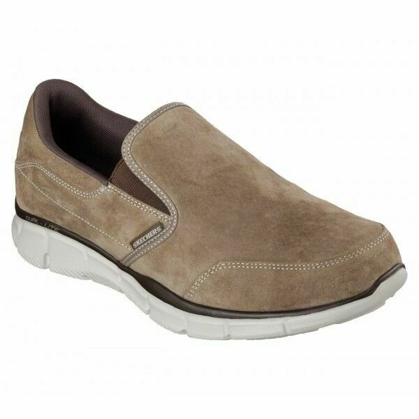 skechers suede slip on shoes