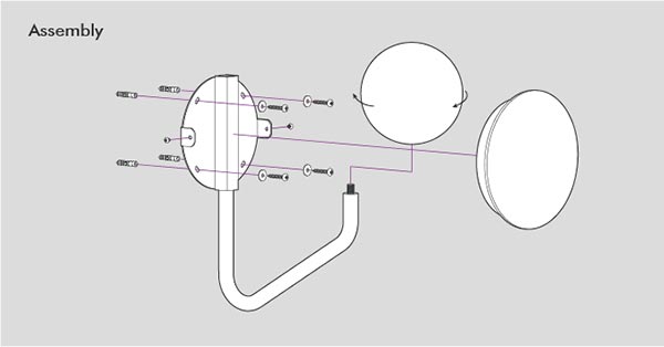 Assembly Halley wall helmet rack