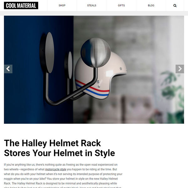 coolmaterial halley accessories motorcycle helmet rack 