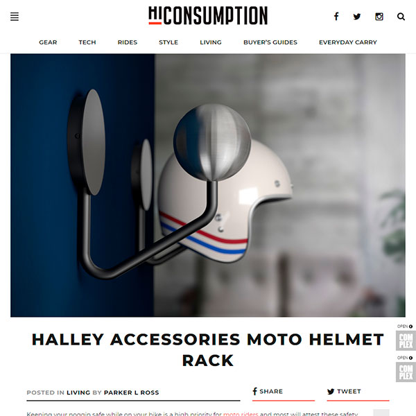 hiconsumption halley accessories helmet rack