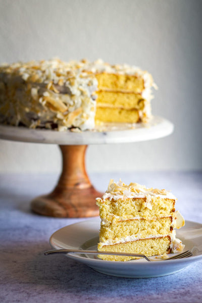 Keto coconut layer cake