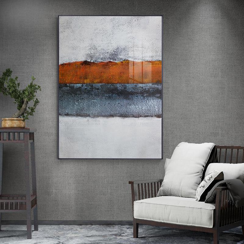 Abstract Burnt Orange Wall Art Painting Gallery Wallrus Free Worldwide Shipping