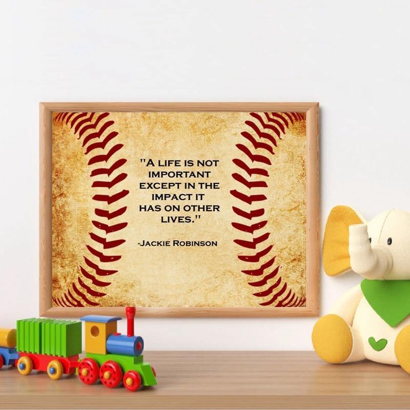 Baseball Quote Jackie Robinson Art Poster Gallery Wallrus Free Worldwide Shipping
