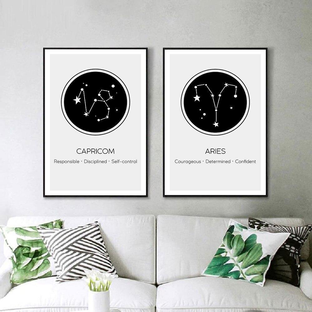 Minimalist Astrology Constellation Wall Art Pictures Gallery Wallrus Free Worldwide Shipping