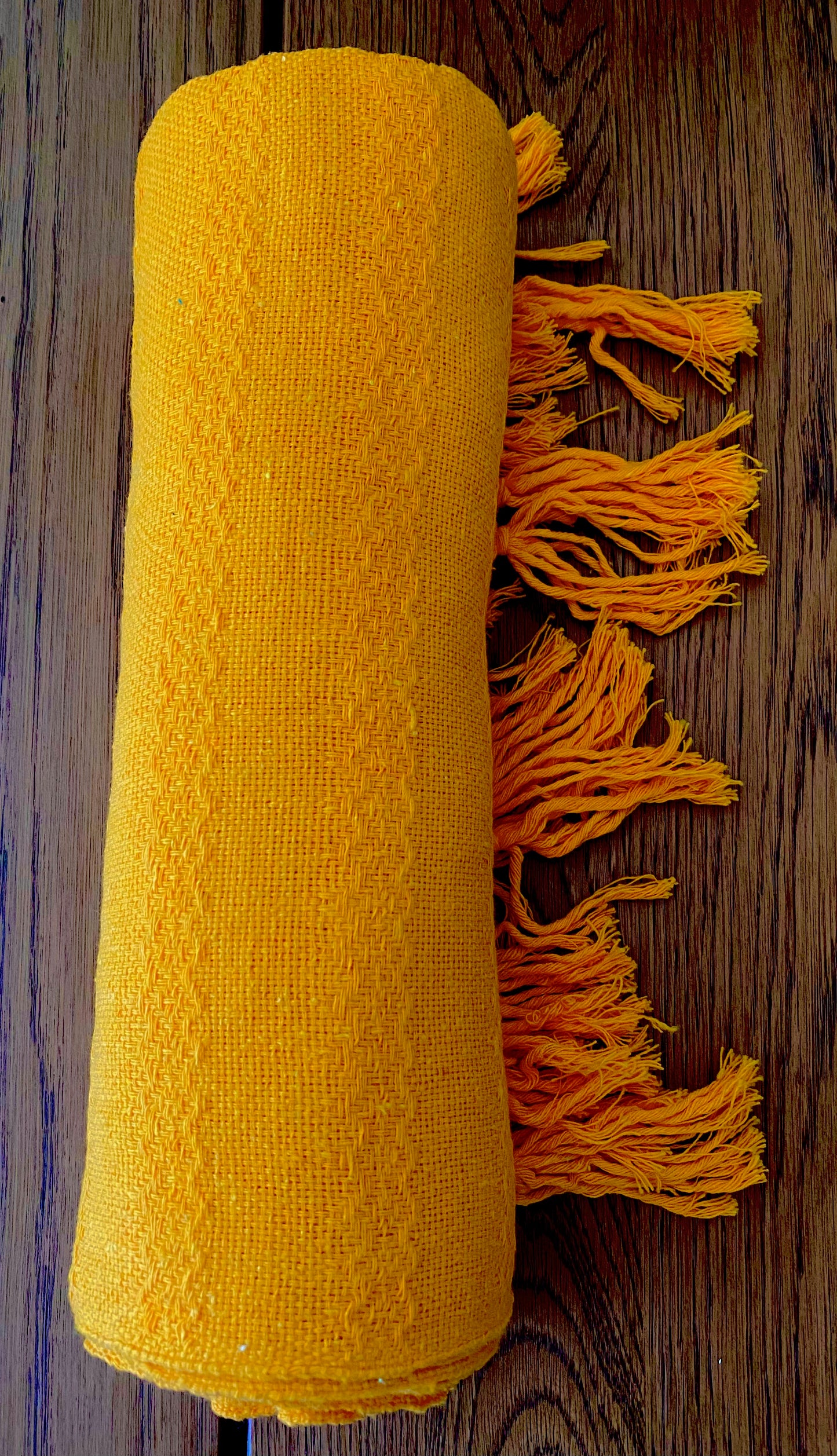 Mexican Cotton Rebozo Shawl - Honey Mustard
