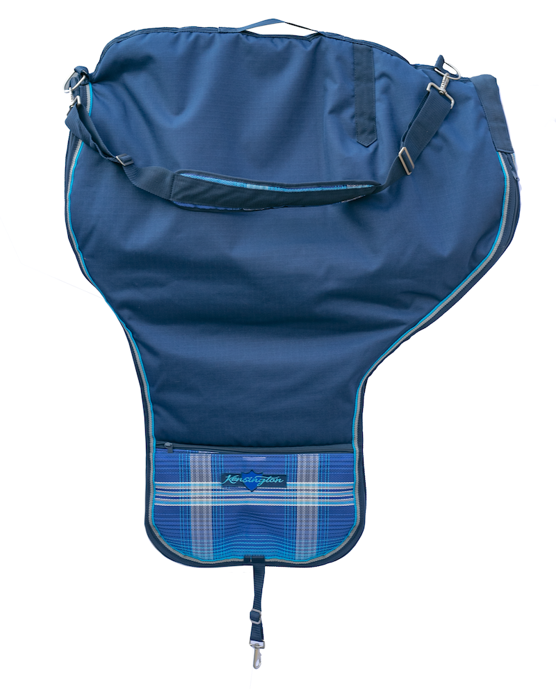 Kensington Western Saddle Carry Bag — Protection for Biggest of Saddles — Extra Side Pockets and One Large Pocket on Top for Storage — Mesh Allows Airflow and Prevents Mold and Mildew 
