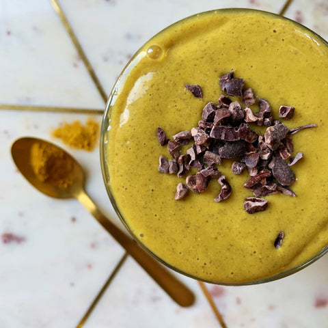 Golden Pumpkin Spice Latte Smoothie with Turmeric