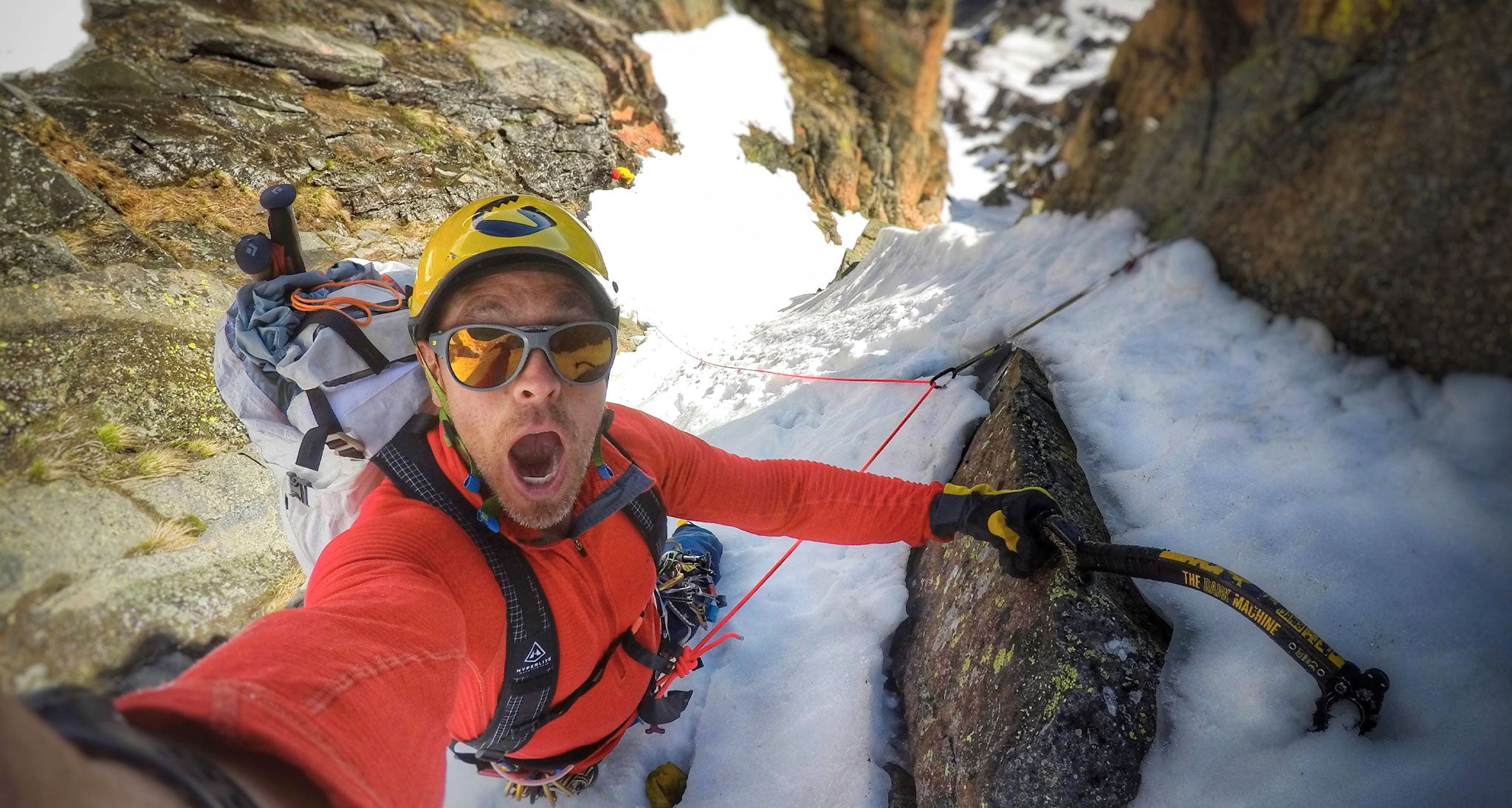 Aaron Mulkey ice climbing