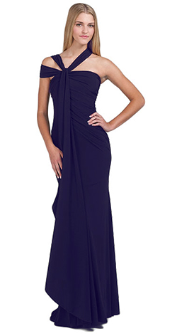 BADGLEY MISCHKA Asymmetrical Twist Gown