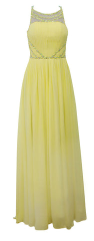 ELLIOT CLAIRE - Yellow Pleated Gown