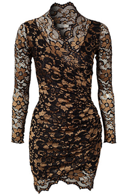 LILI LONDON - Wrap Front Lace Dress