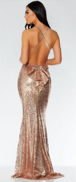 quiz gold maxi dress