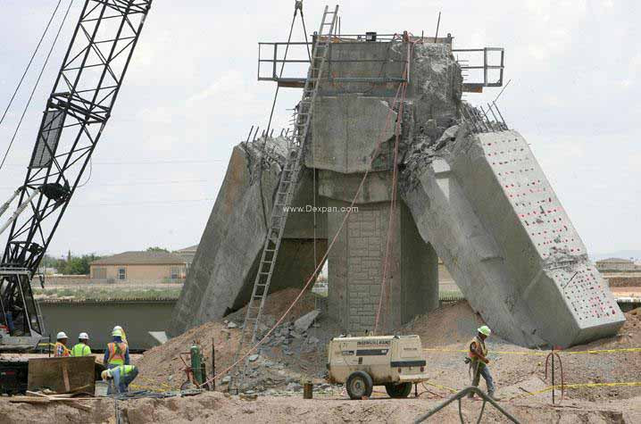 Dexpan Non-Explosive Controlled Demolition of Highway Bridge