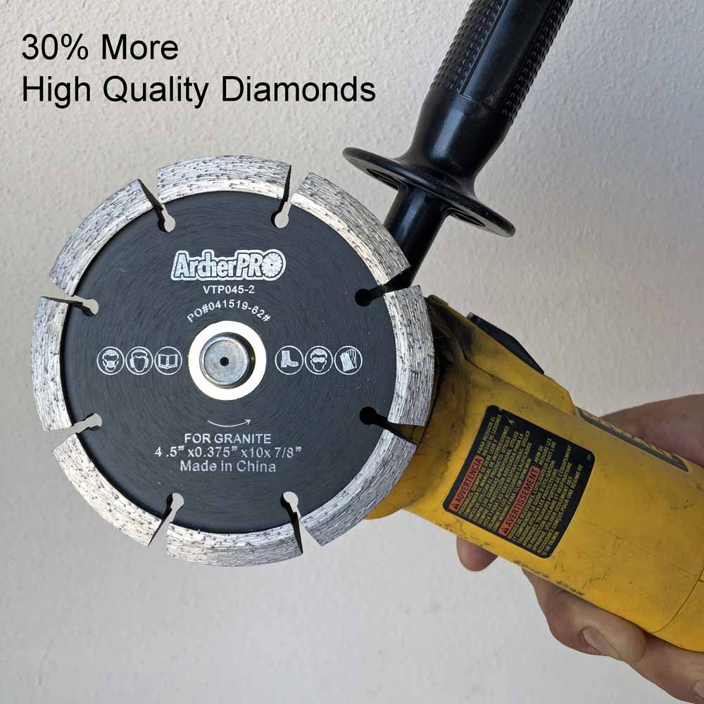 Crack Chaser Diamond Blade installed on Angle Grinder for Concrete Repair