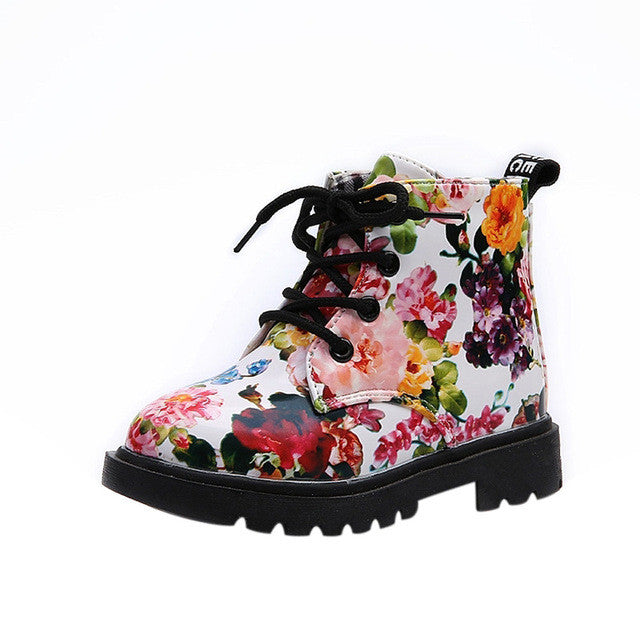 flower print boots