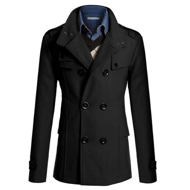 Men Winter Autumn Trench Smart Casual 