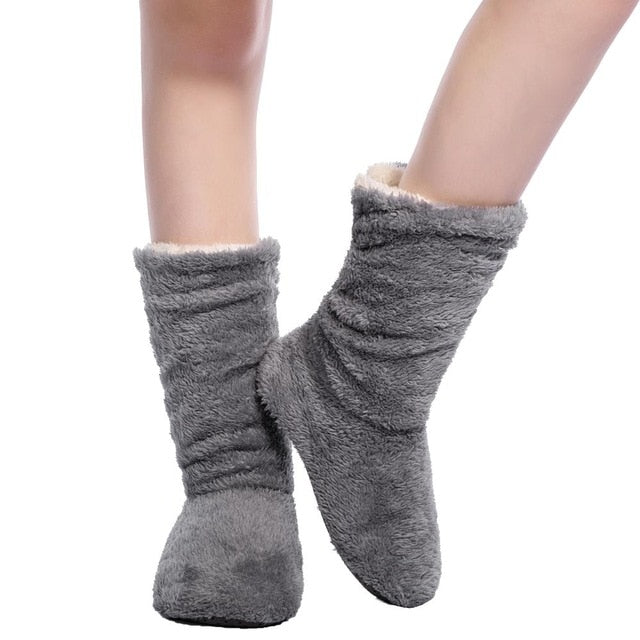 fuzzy boot slippers for women