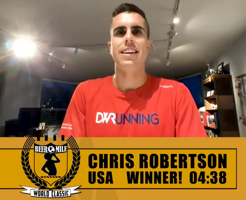 Chris Robertson 2020 Beer Mile World Champion