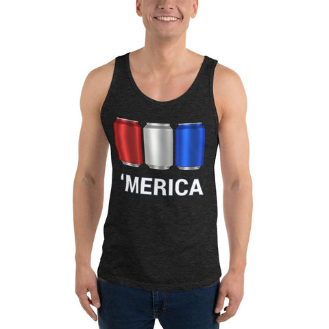 'Merica Red White and Blue Beer Cans Drinking Tank